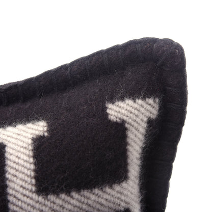 Hermes Wool Cashmere Avalon Pillow PM Ecru Gris Fonce 5 of 5
