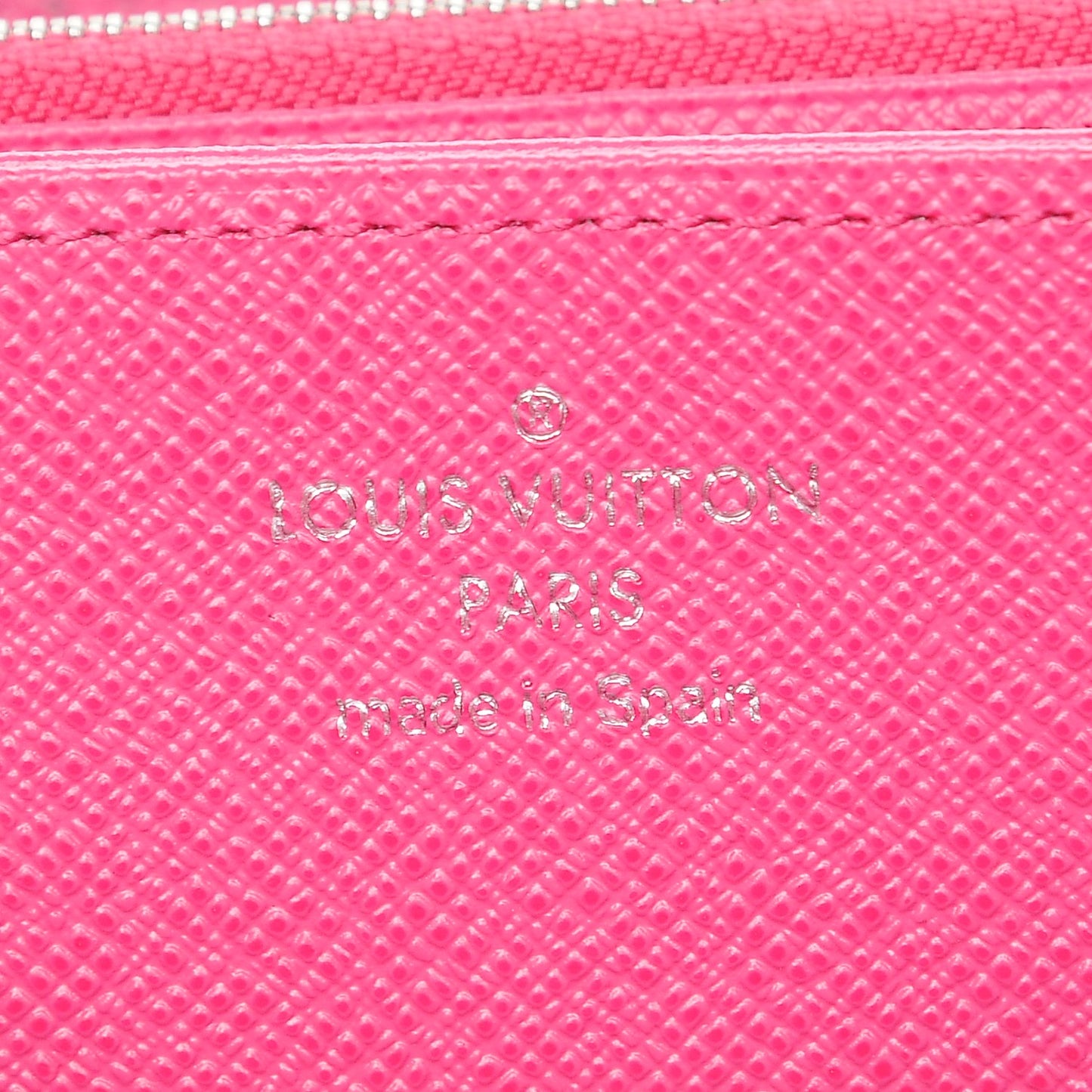 Epi Zippy Wallet Black Hot Pink