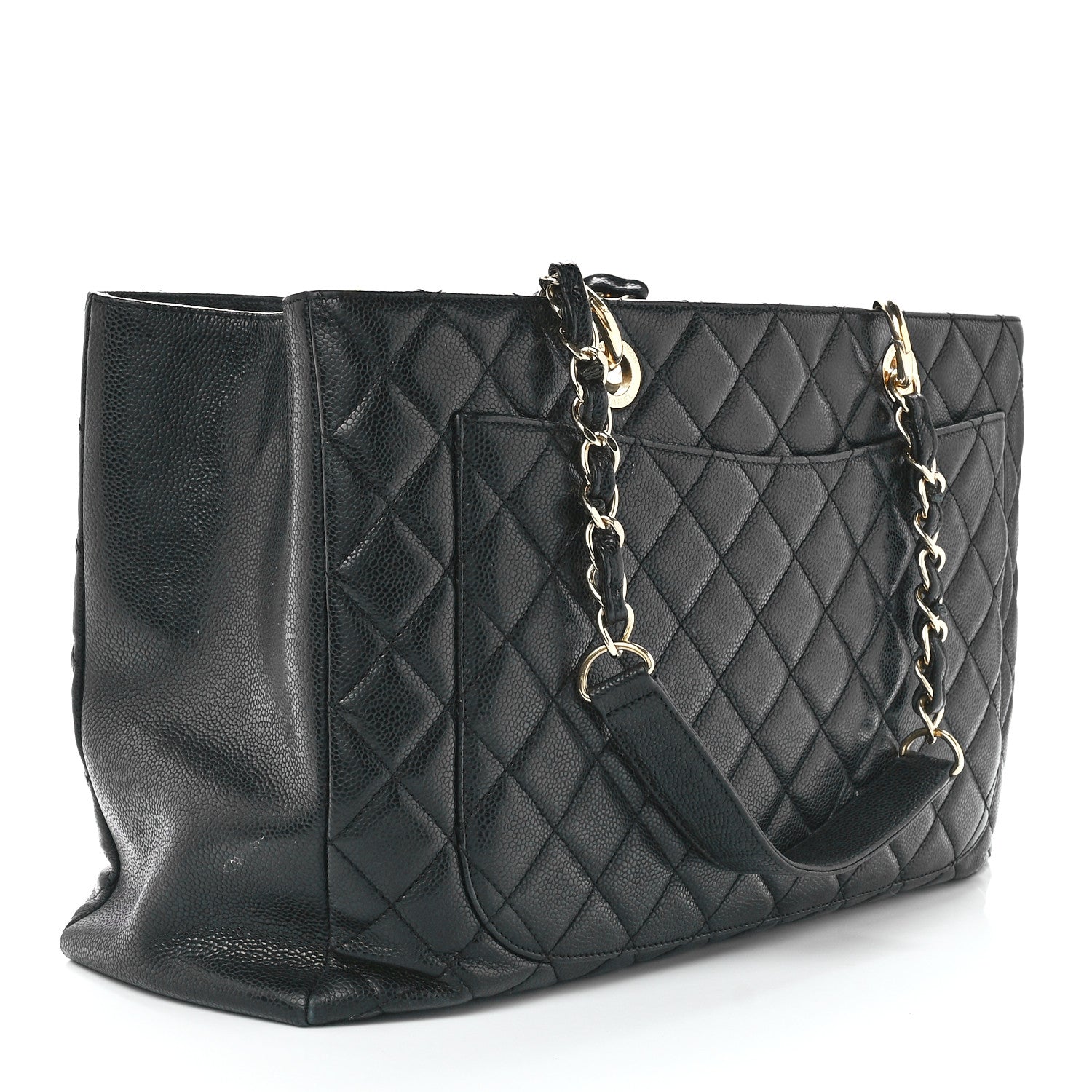 Chanel Caviar Quilted XL Grand Shopping Tote GST Black 4 of 12