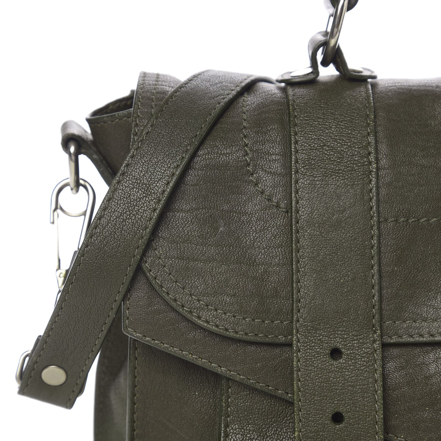 Lambskin Medium PS1 Satchel Military