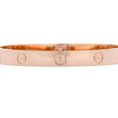 Cartier 18K Pink Gold 4 Diamond LOVE Bracelet 18 4 of 8