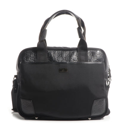 Gucci Guccissima Nylon Briefcase Black 1 of 7