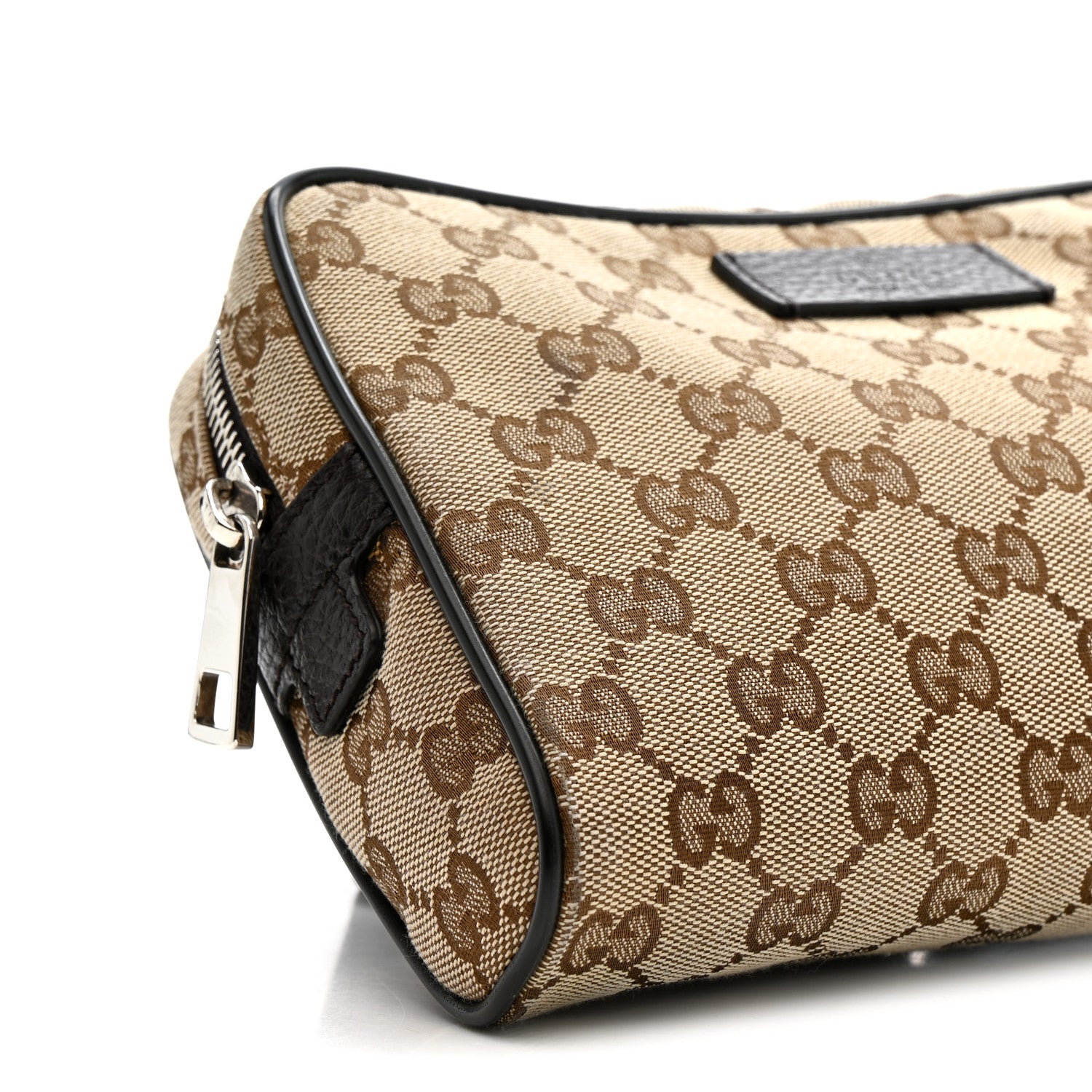 Gucci Monogram Dollar Calfskin Belt Bag Beige Ebony Testa di Moro Marrone Scuro 10 of 11