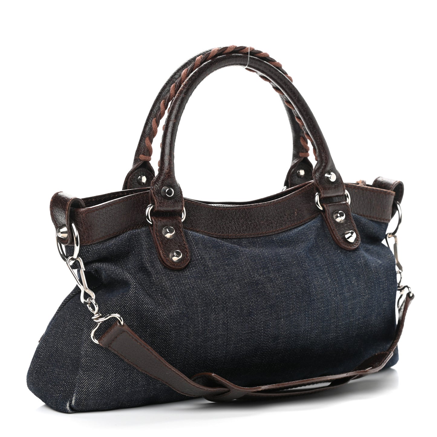 Denim Pigskin Classic Silver Hardware First Chocolate