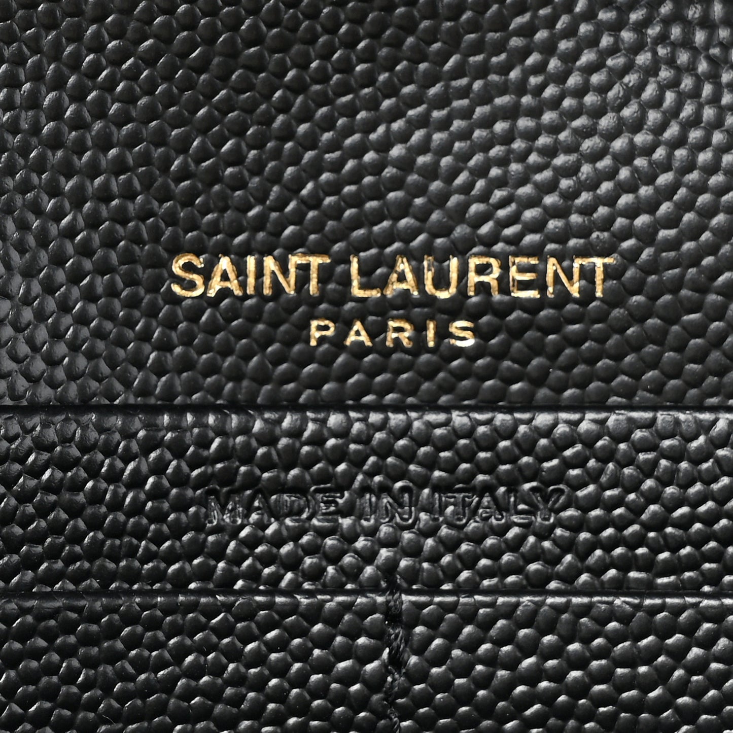 Grain De Poudre Matelasse Chevron Monogram Chain Wallet Black