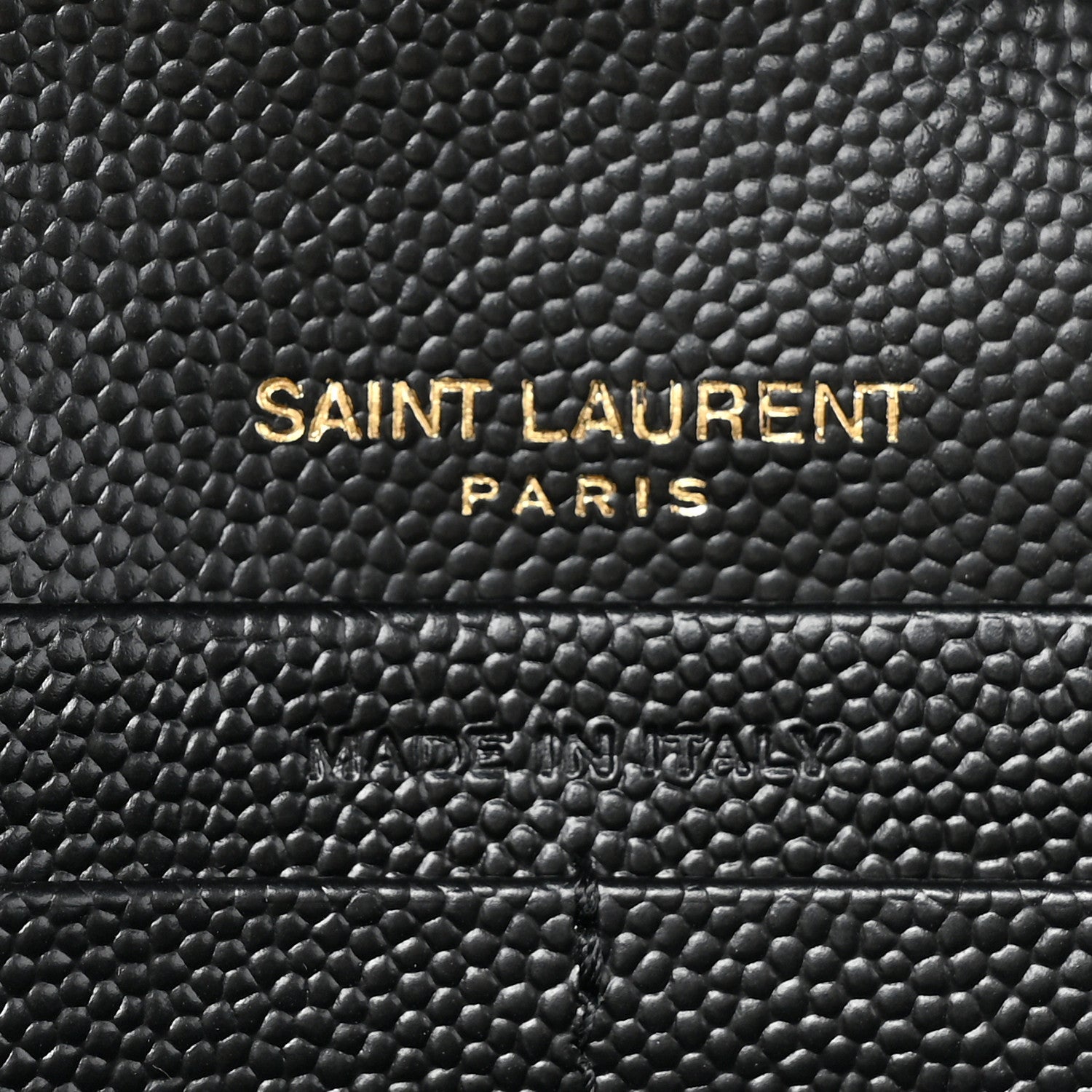 Saint Laurent Grain De Poudre Matelasse Chevron Monogram Chain Wallet Black 8 of 12