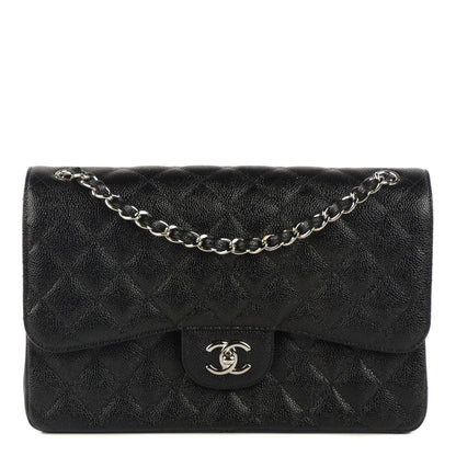 Chanel Caviar Quilted Jumbo Double Flap Black 1 of 8