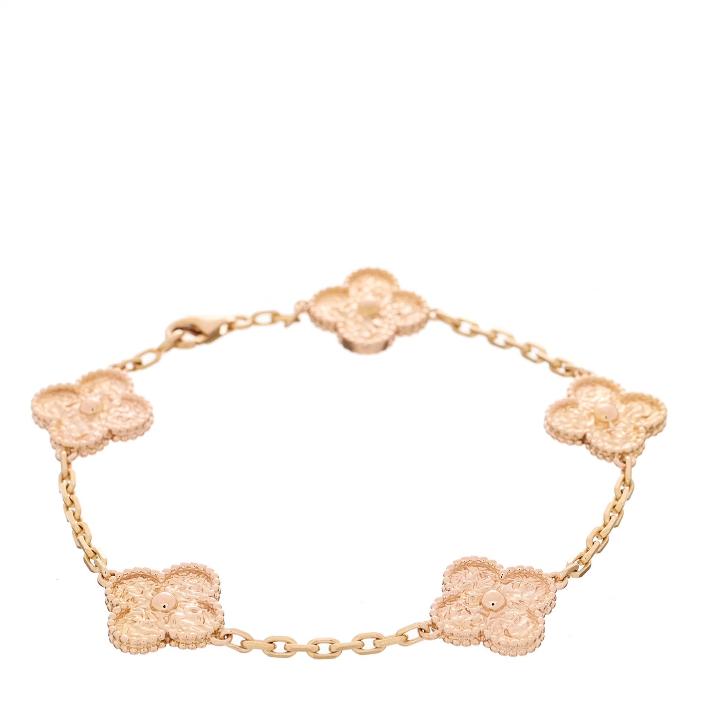 18K Rose Gold 5 Motifs Vintage Alhambra Bracelet