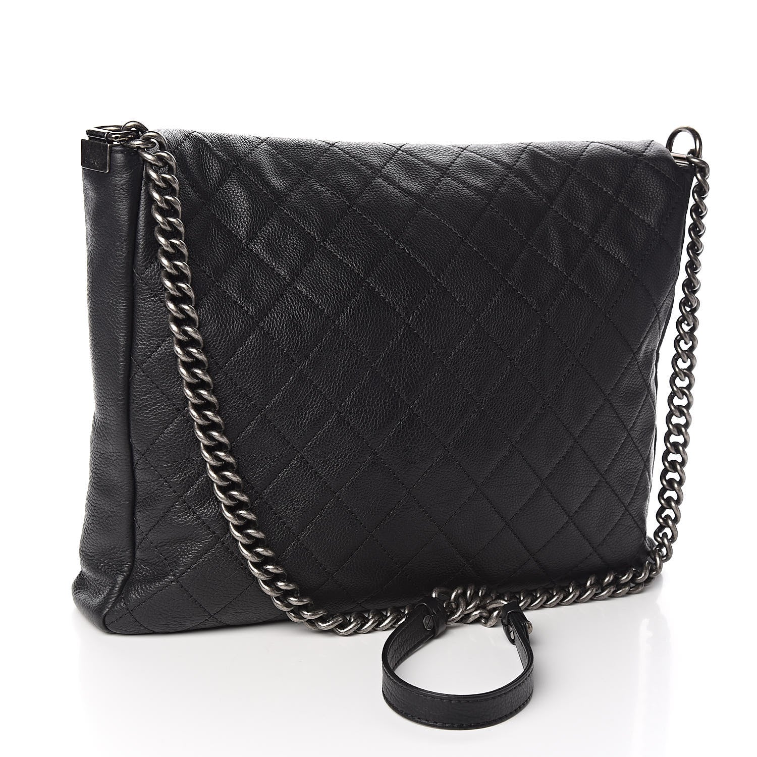 Chanel Calfskin Quilted Couture Messenger Black 3 of 12
