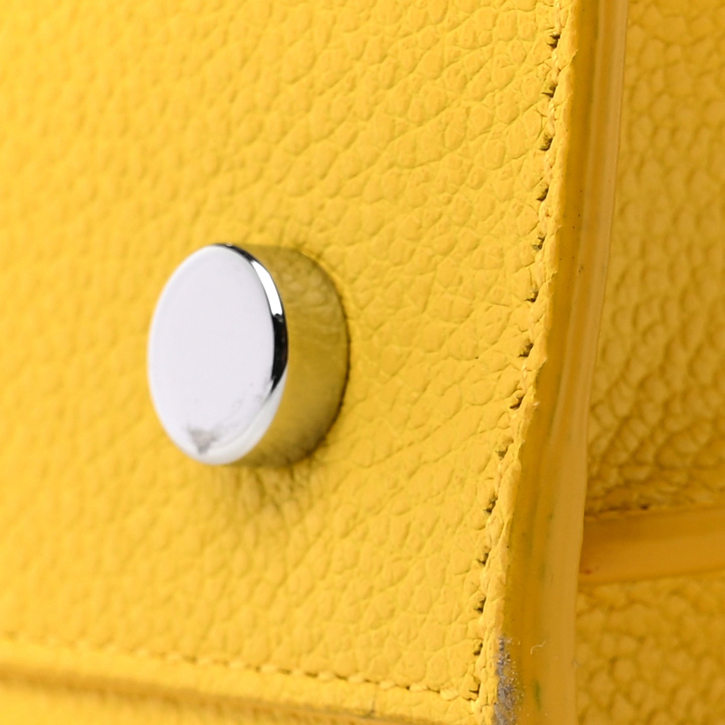 Grained Calfskin Baby Sac De Jour Jaune