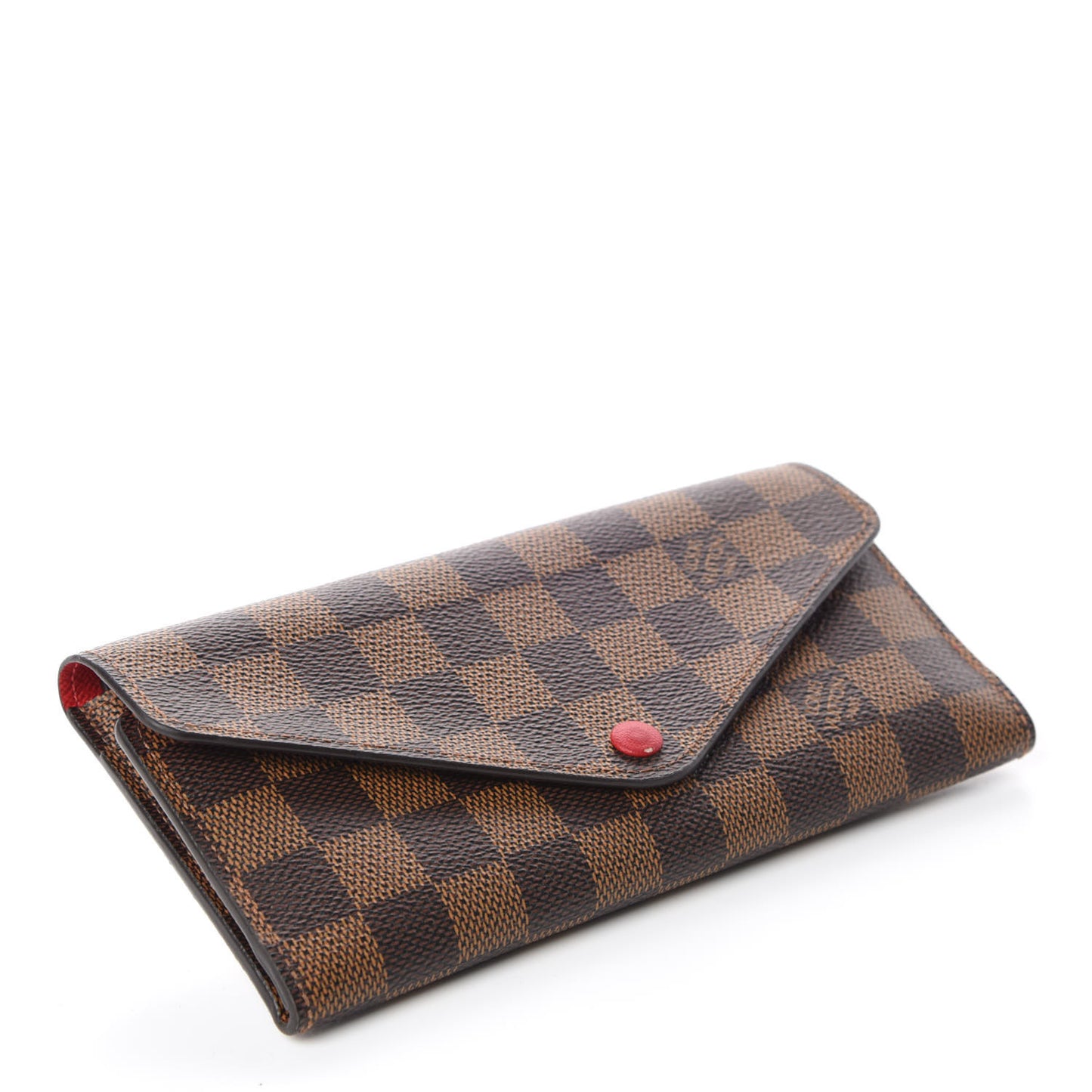 Damier Ebene Josephine Wallet Red