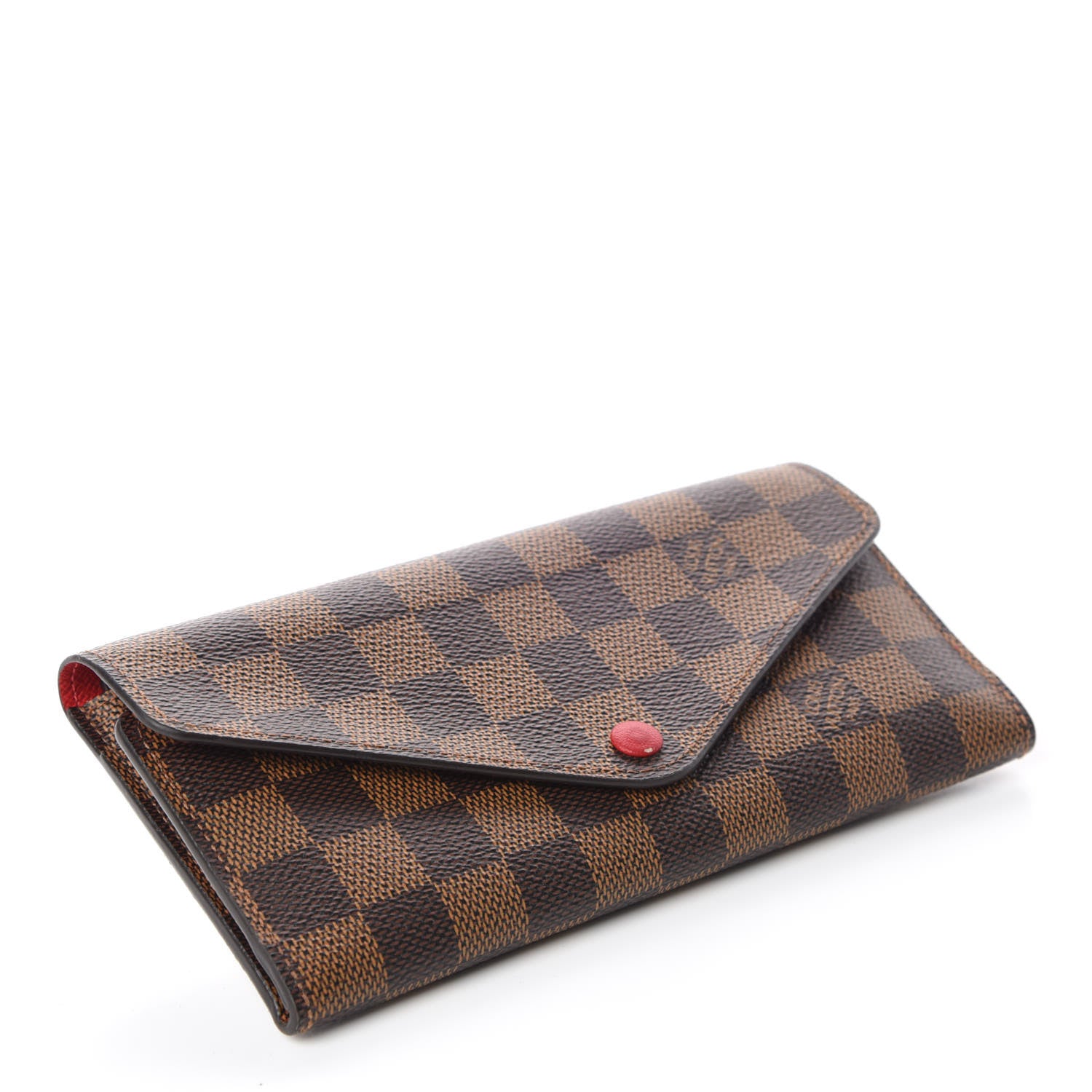 Louis Vuitton Damier Ebene Josephine Wallet Red 5 of 12