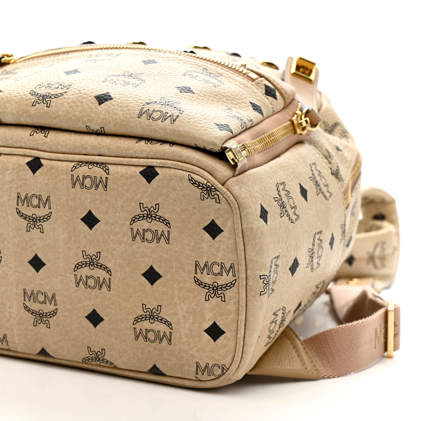 Visetos Studded Small Dual Stark Backpack Beige