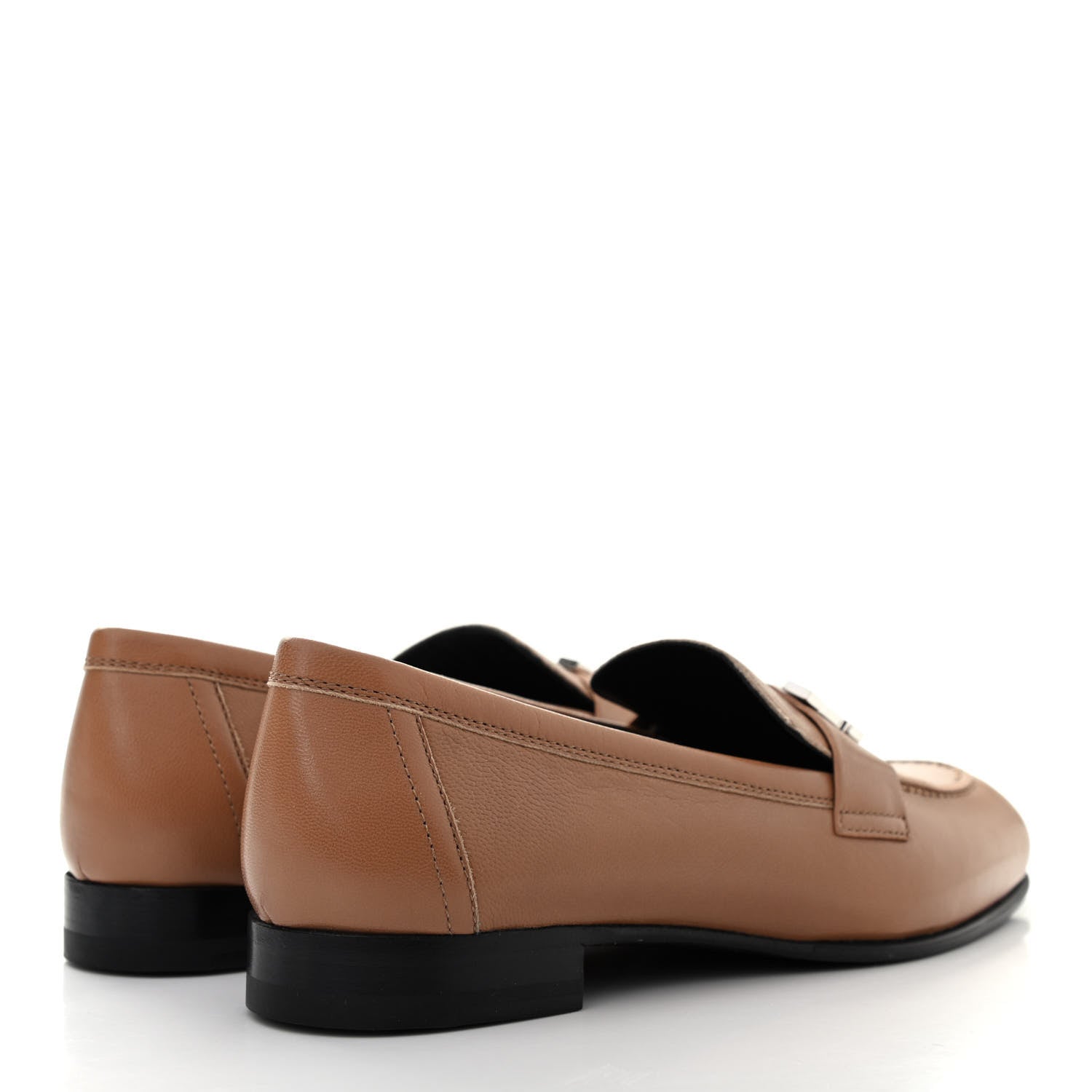 Hermes Goatskin Womens Paris Loafers 35 Etoupe 4 of 9