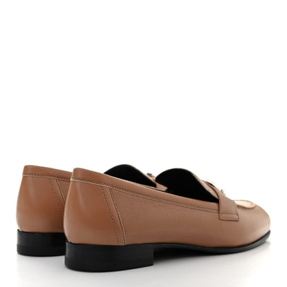 Hermes Goatskin Womens Paris Loafers 35 Etoupe 4 of 9
