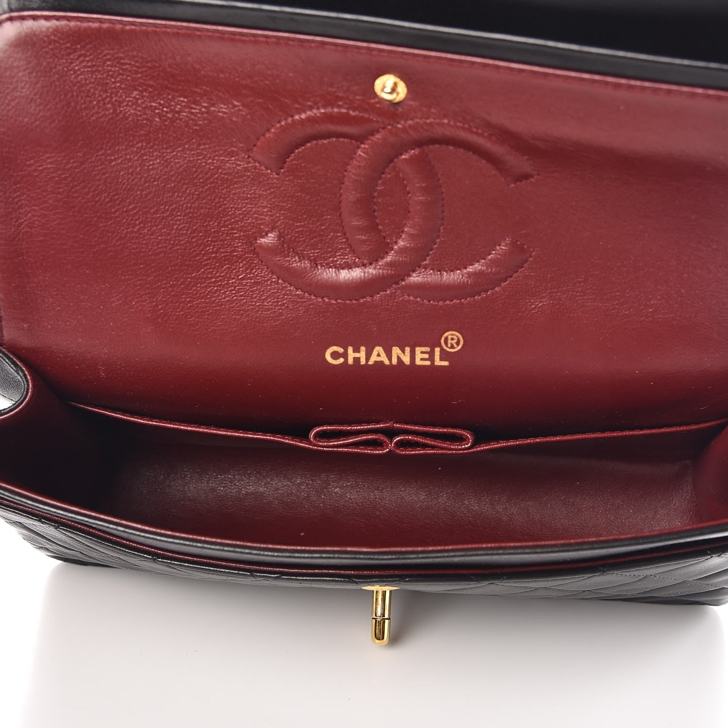 Chanel Lambskin Quilted Medium Double Flap Black 5 of 11