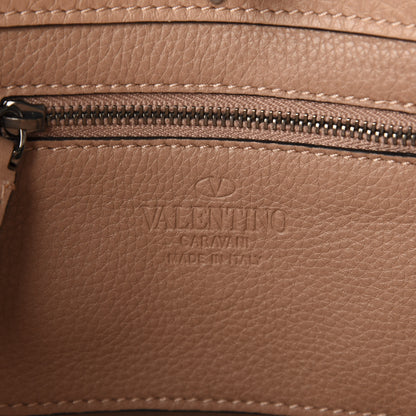 Valentino Garavani Pebbled Calfskin Mini Rockstud Tote Soft Noisette 9 of 10