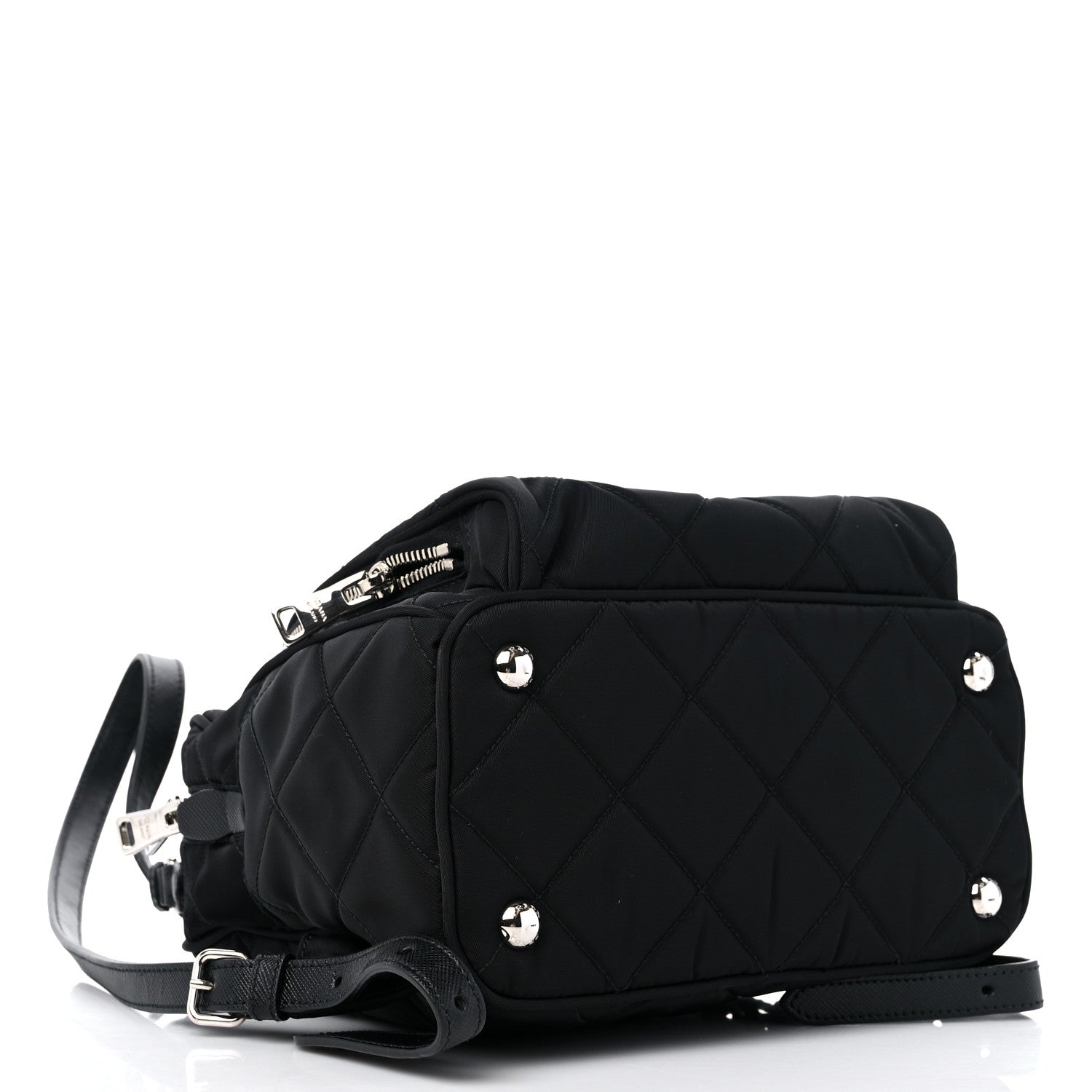 Prada Nylon Tessuto Impuntu Quilted Backpack Black 4 of 10