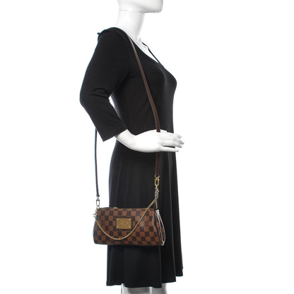 Louis Vuitton Damier Ebene Eva Clutch 2 of 9