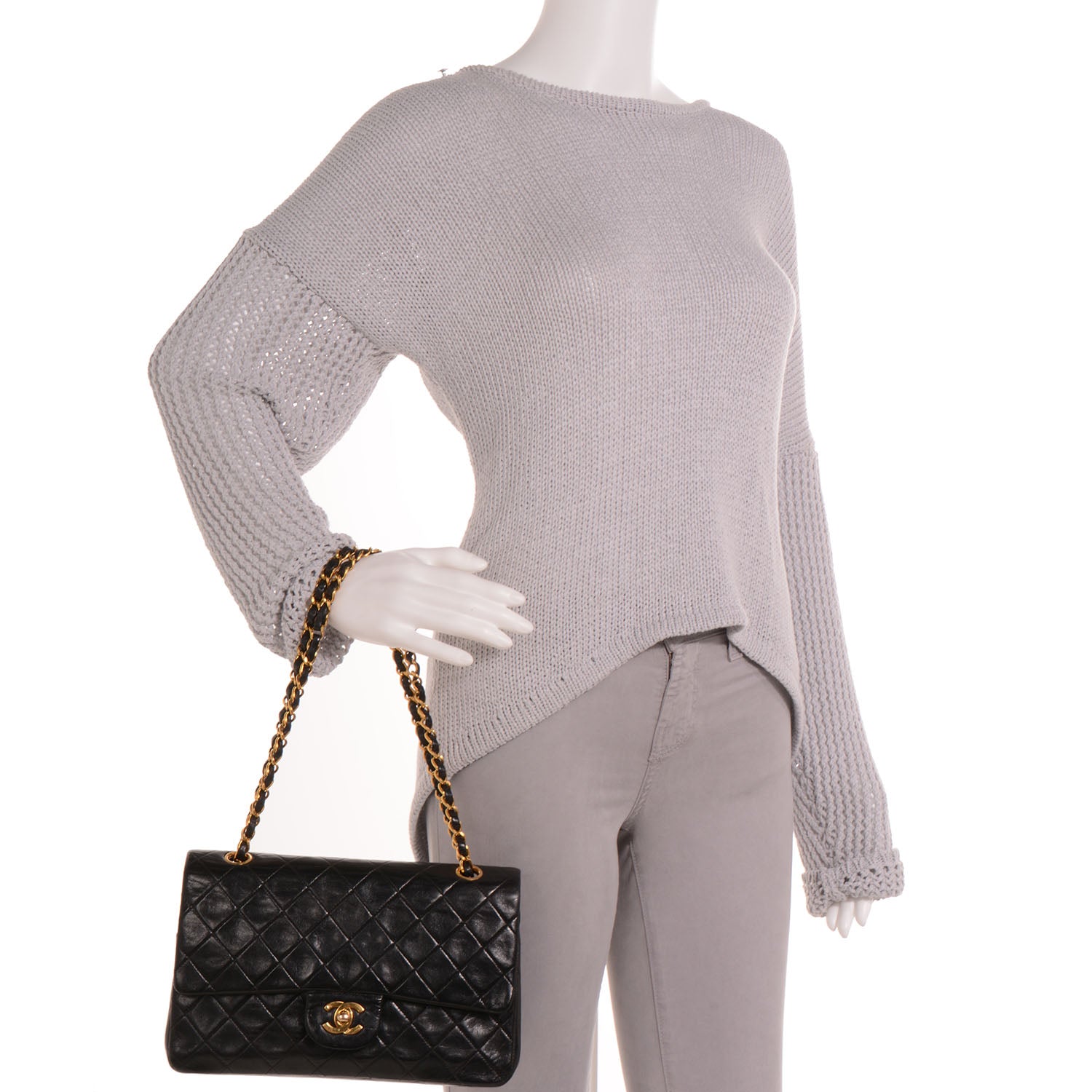 Chanel Lambskin Medium Double Flap Black 2 of 8