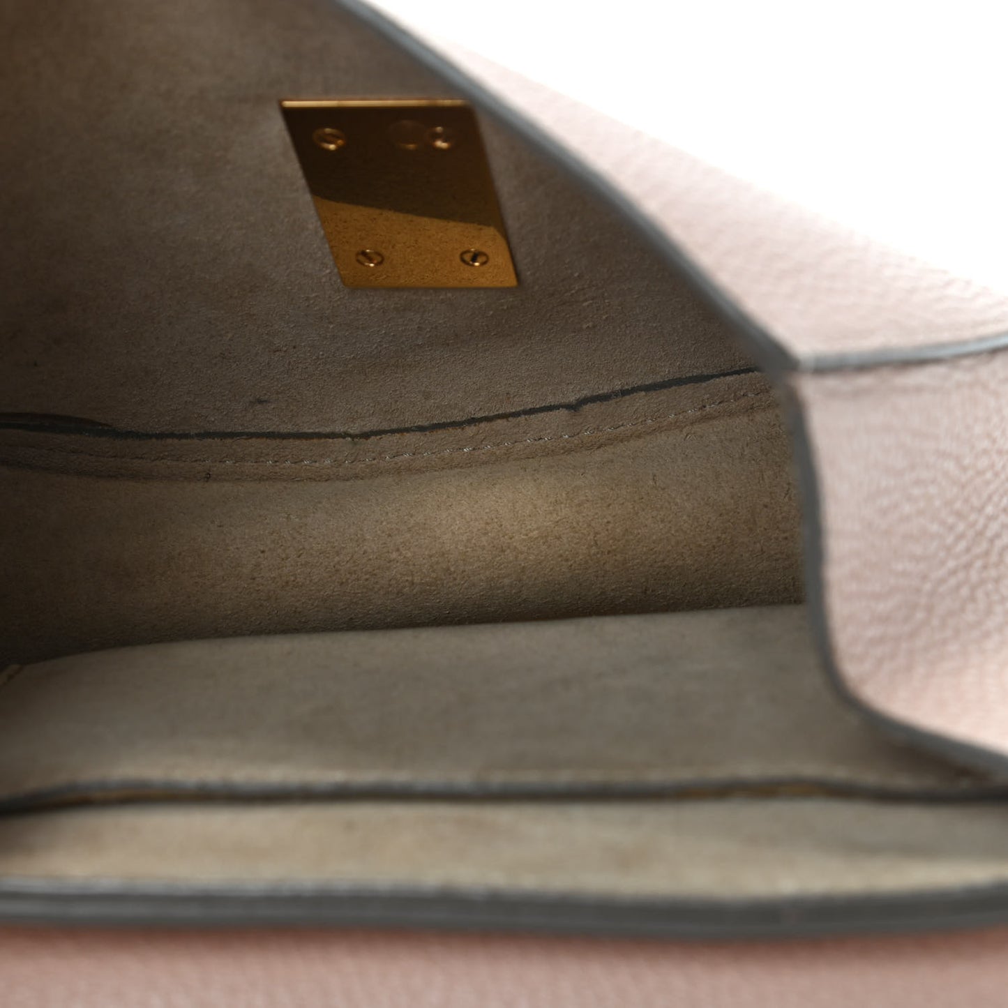 Grained Lambskin Mini Drew Shoulder Bag Biscotti Beige