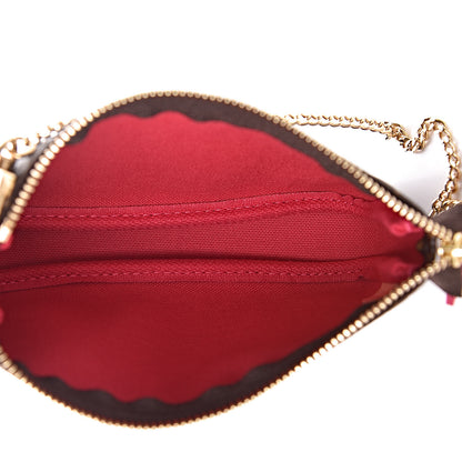 Louis Vuitton Monogram 2019 Christmas Animation Mini Courchevel Pochette Accessories Fuchsia 5 of 8