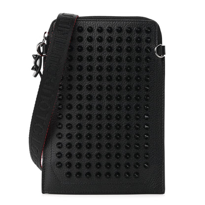 Christian Louboutin Empire Calfskin Spikes Loubilab Clutch Black 1 of 8