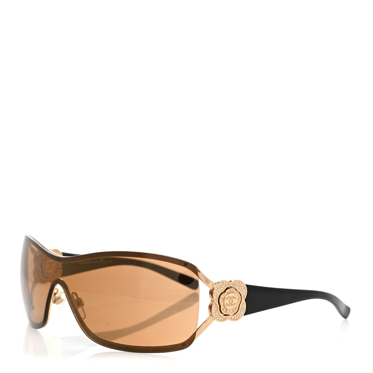 Swarovski Crystal Camellia CC Sunglasses 4164-B Bronze