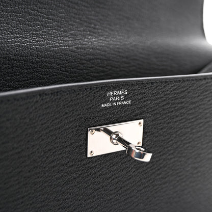 Hermes Chevre Mysore Kelly Longue Wallet Black 7 of 7