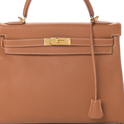 Hermes Togo Kelly Retourne 32 Gold 8 of 16
