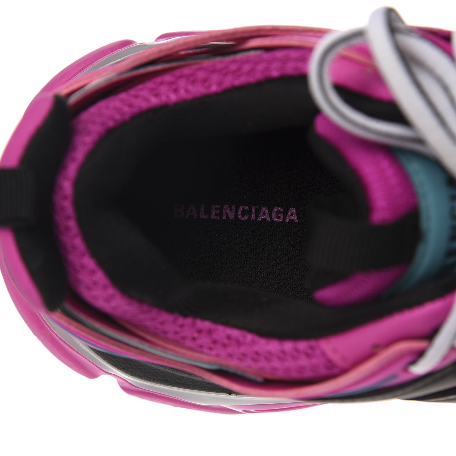 Balenciaga Mesh Fabric Womens Track Sneakers 37 Pink Black 7 of 9