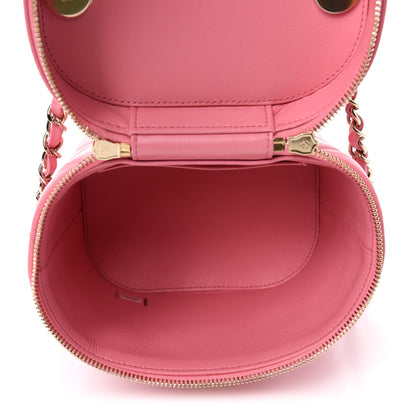 Chanel Lambskin Quilted Trendy Vanity Case Pink 5 of 10