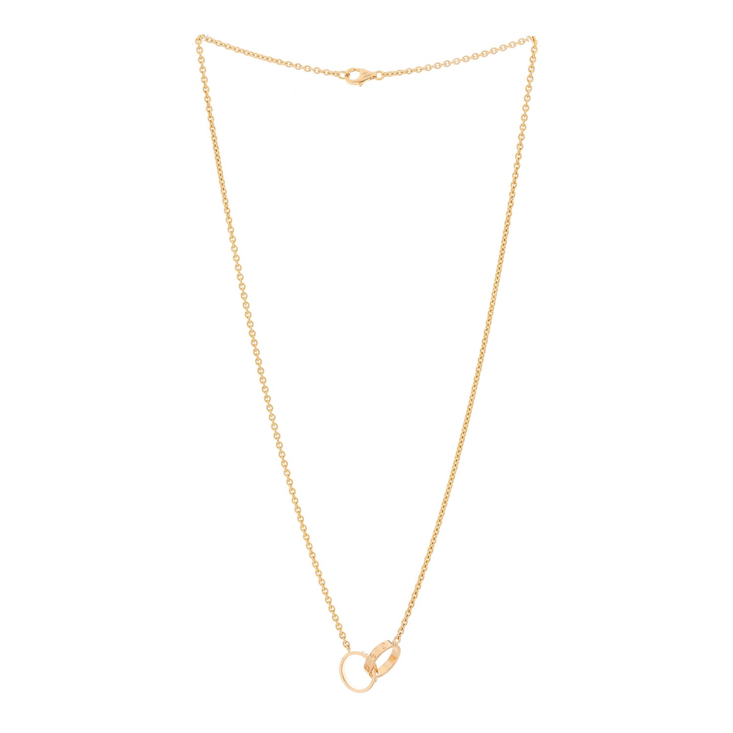 18K Pink Gold Interlocking LOVE Necklace