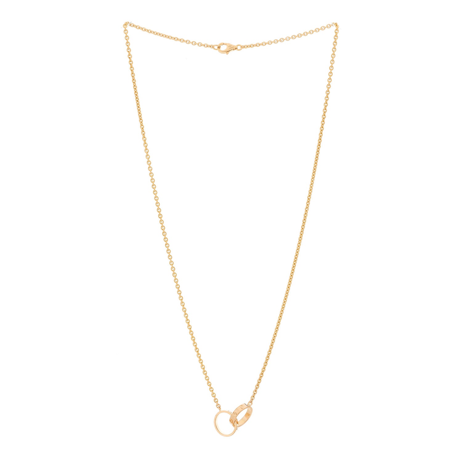 Cartier 18K Pink Gold Interlocking LOVE Necklace 3 of 5