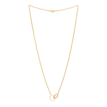 Cartier 18K Pink Gold Interlocking LOVE Necklace 3 of 5