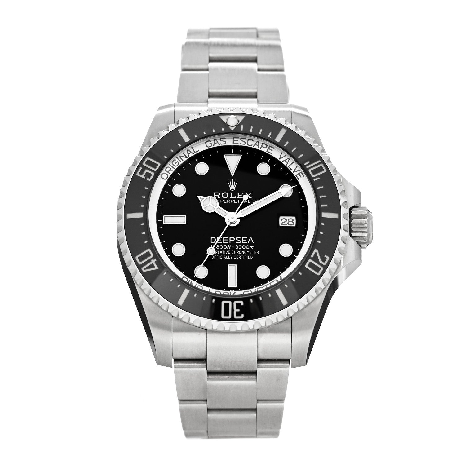 Rolex Stainless Steel 44mm Oyster Perpetual Date Sea-Dweller Deepsea Watch Intense Black 136660 1 of 5