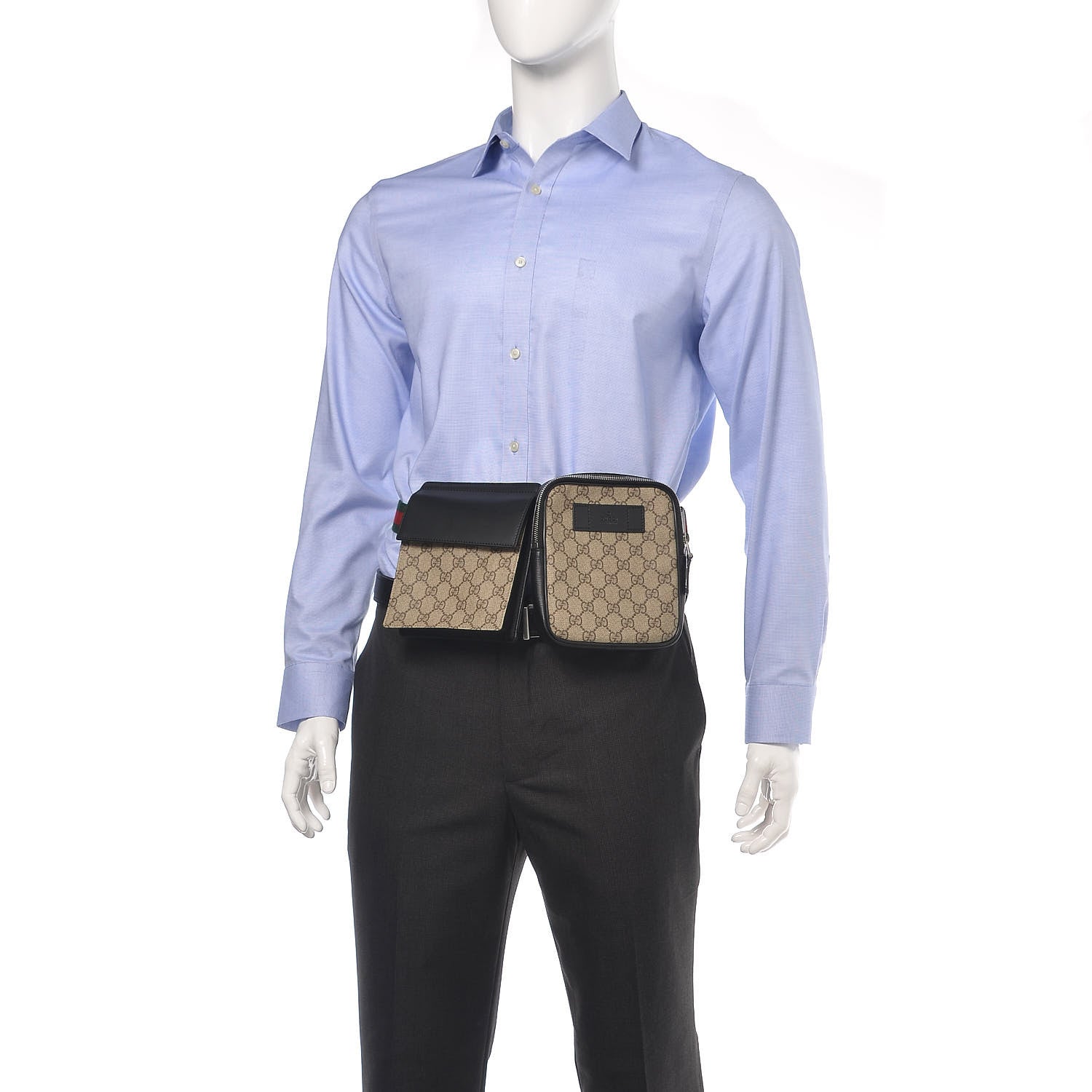 Gucci GG Supreme Monogram Web Belt Bag Black 2 of 15