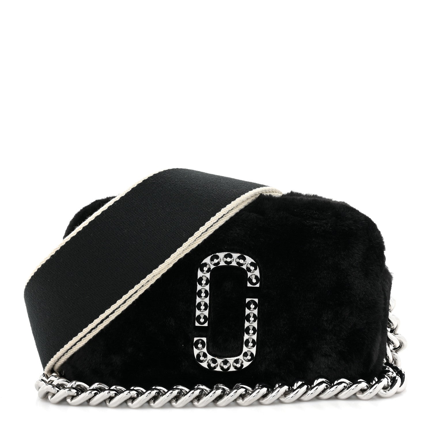 Marc Jacobs Faux Fur Plush Snapshot Camera Bag Black 1 of 9