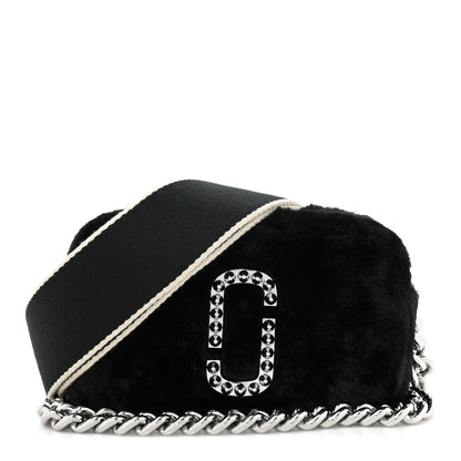 Marc Jacobs Faux Fur Plush Snapshot Camera Bag Black 1 of 9