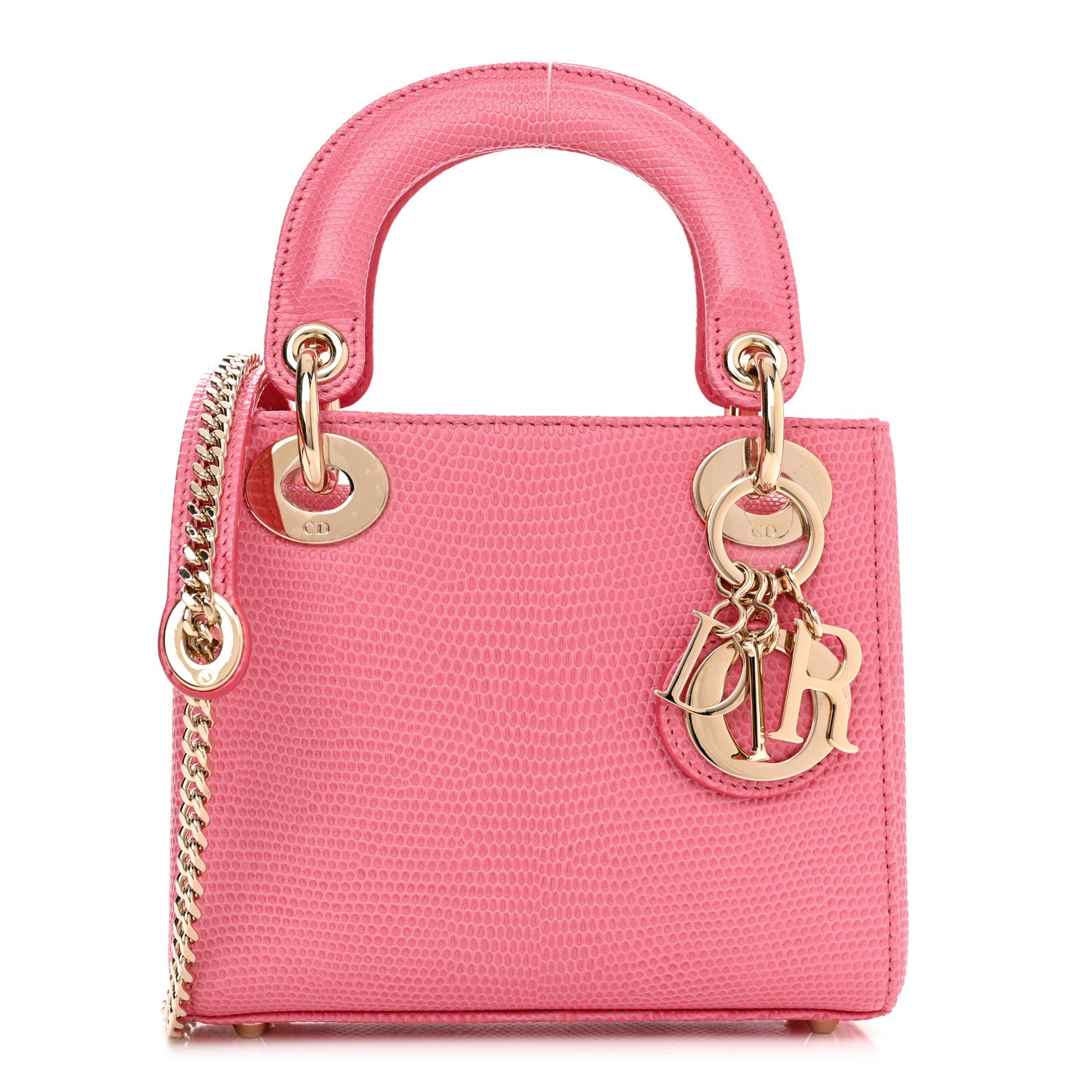 Christian Dior Lizard Mini Lady Dior Pink 1 of 10