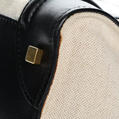 Celine Natural Canvas Smooth Calfskin Mini Luggage Cream 12 of 15