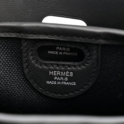 Hermes Vache Hunter Swift Toile Militaire Tablier Sellier Black 6 of 12