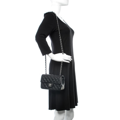 Chanel Lambskin Quilted Mini Rectangular Flap Black 2 of 10