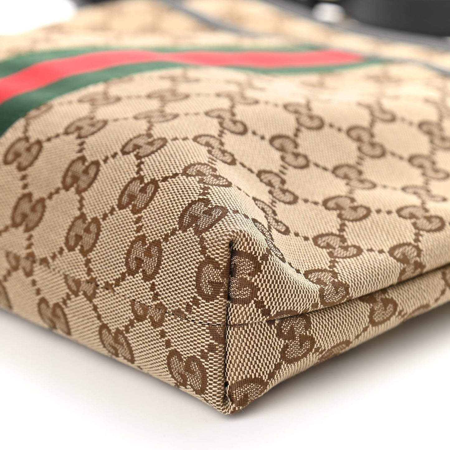 GG Monogram Web Flat Messenger Bag Black