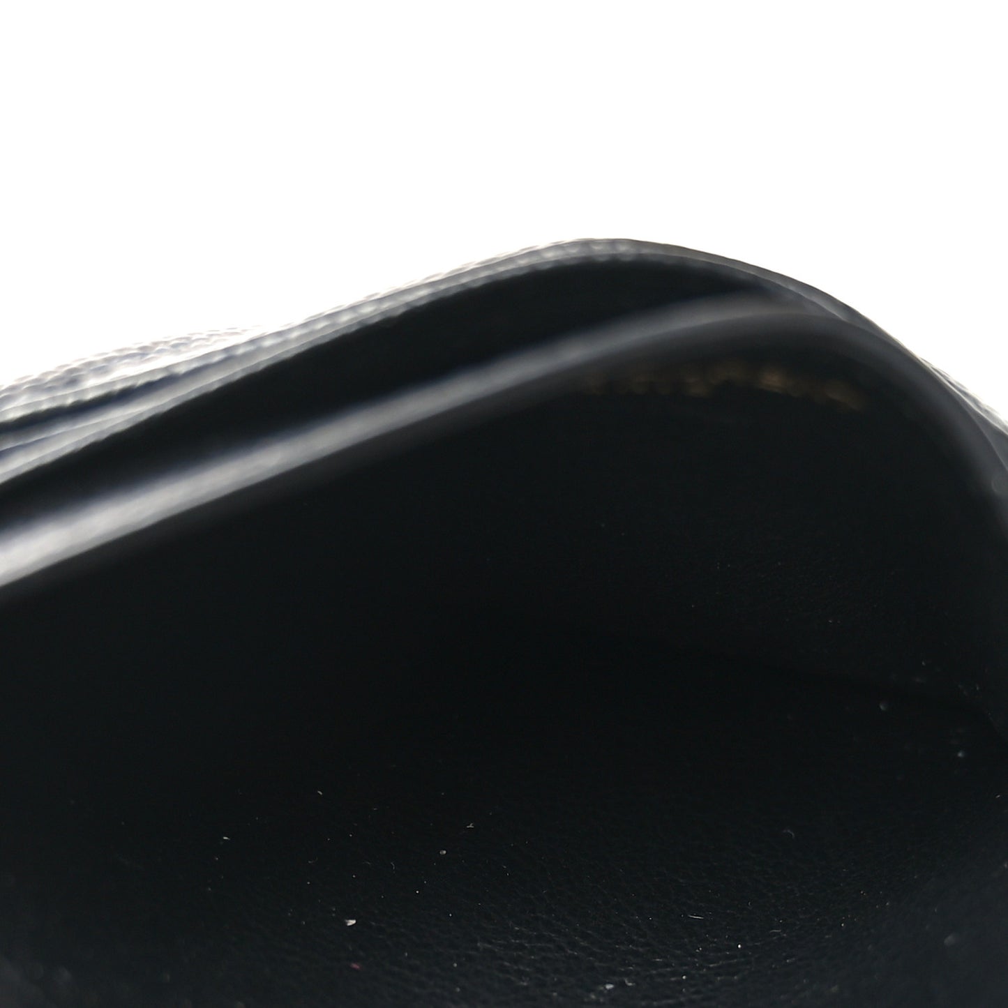 Grain De Poudre Matelasse Chevron Cassandre Credit Card Case Black