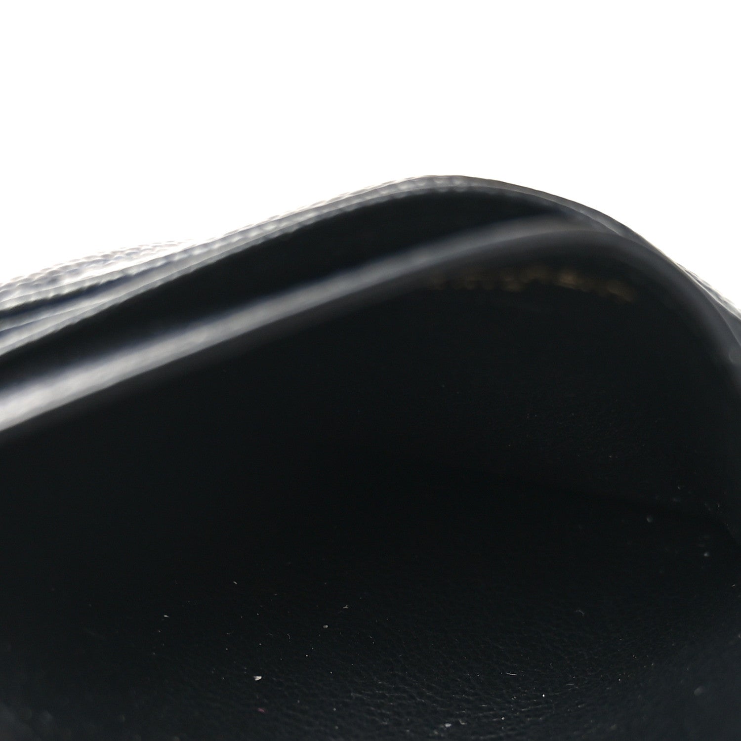 Saint Laurent Grain De Poudre Matelasse Chevron Cassandre Credit Card Case Black 5 of 7