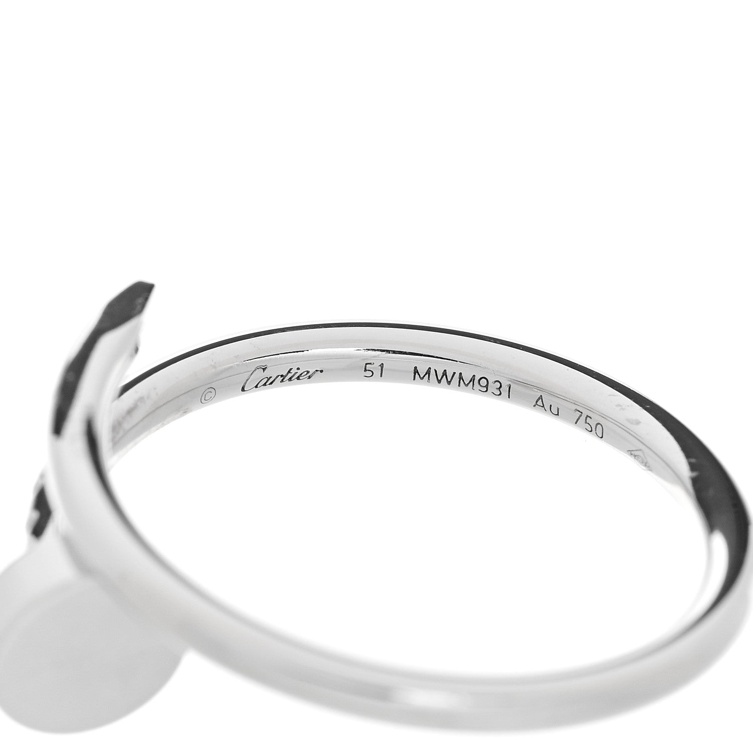 Cartier 18K White Gold Small Juste Un Clou Ring 51 5.75 4 of 5