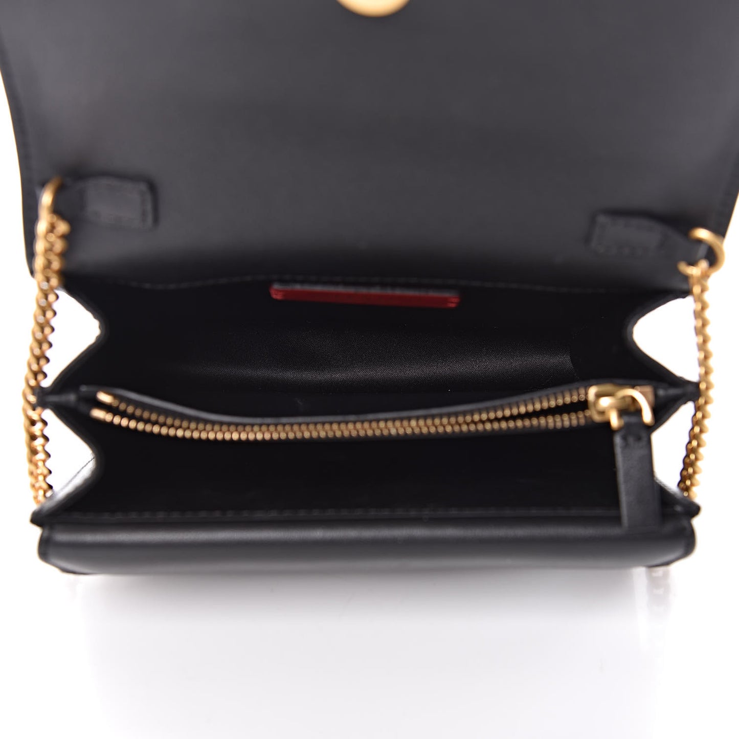 Smooth Calfskin Mini VRing Crossbody Bag Black