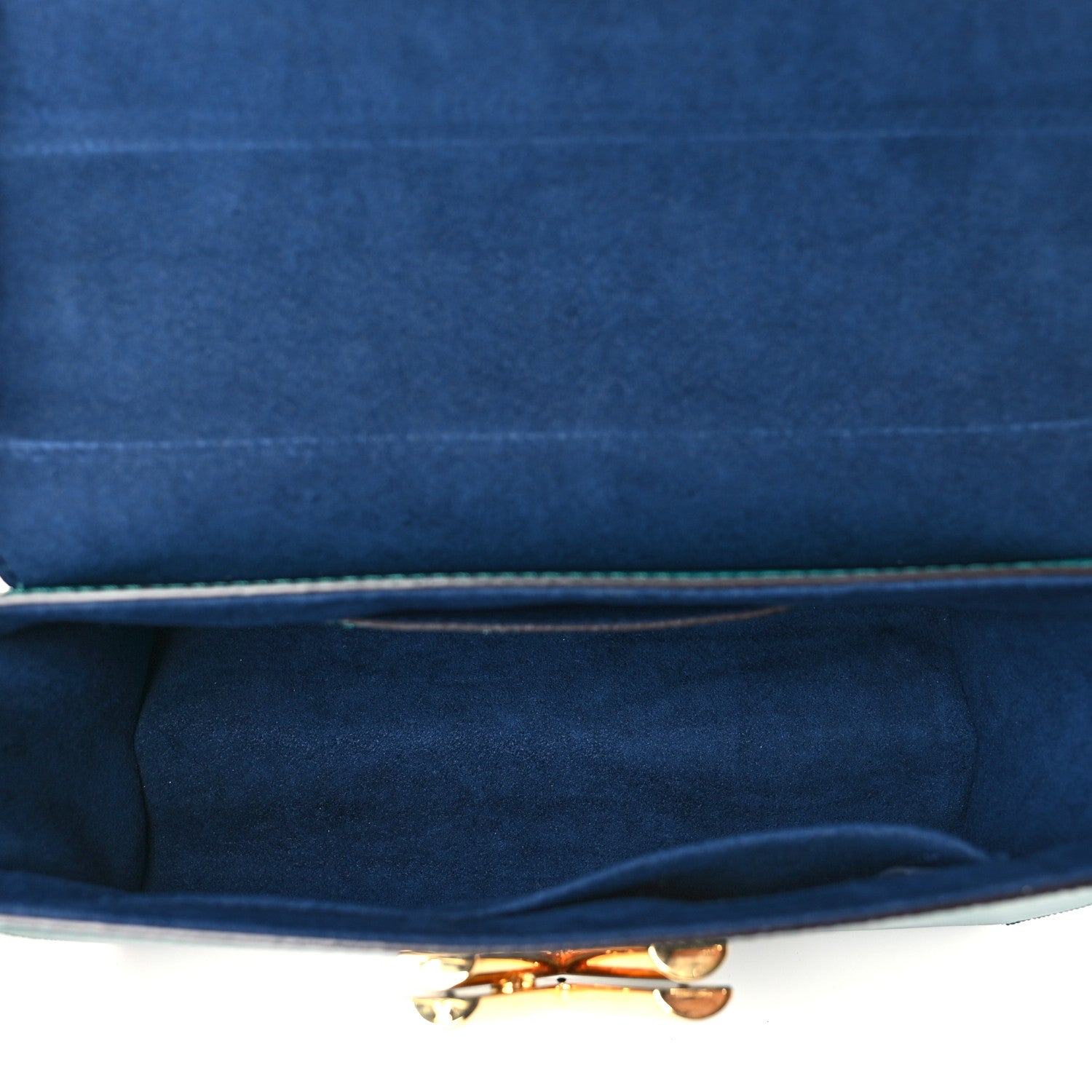 Louis Vuitton Epi Twist Shoulder Bag MM Emeraude Indigo 5 of 9