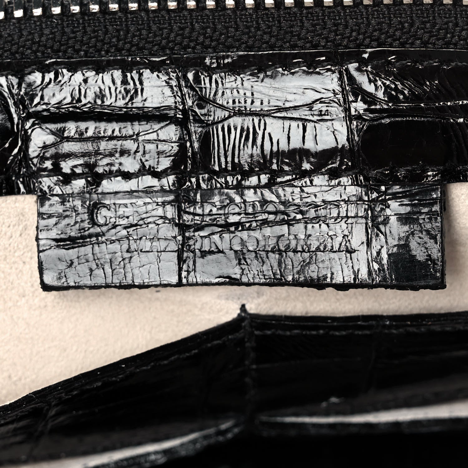 Nancy Gonzalez Crocodile Foldover Clutch Black 9 of 9